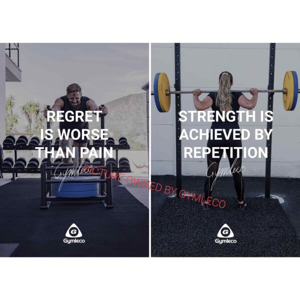 A-801/A-802 Gymleco Posters / Affischer 70x100 cm ''Squat'' / ''Prawler Push''